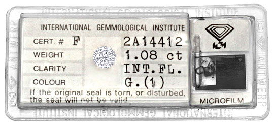 Foto 1 - Lupenreiner Einkaräter Diamant 1,08ct IGI Top Wesselton, D5178