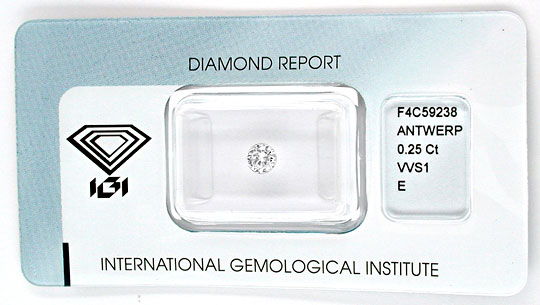 Foto 1 - Diamant, IGI! Spitzen Brillant 0,25ct VVS1 River, D5609