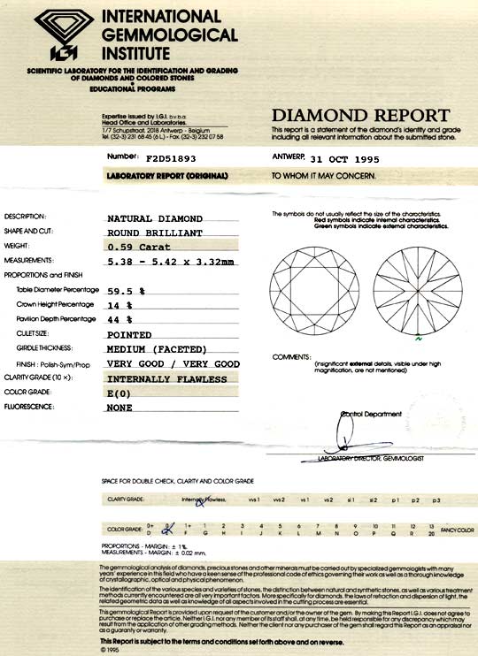 Foto 9 - Diamant 0,59ct Brillant IGI Lupenrein River VGVG, D5870