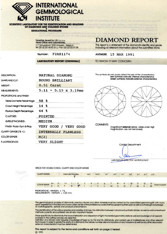 Foto 9 - Diamant 0,51ct Brillant IGI Diamant Lupenrein Wesselton, D6076