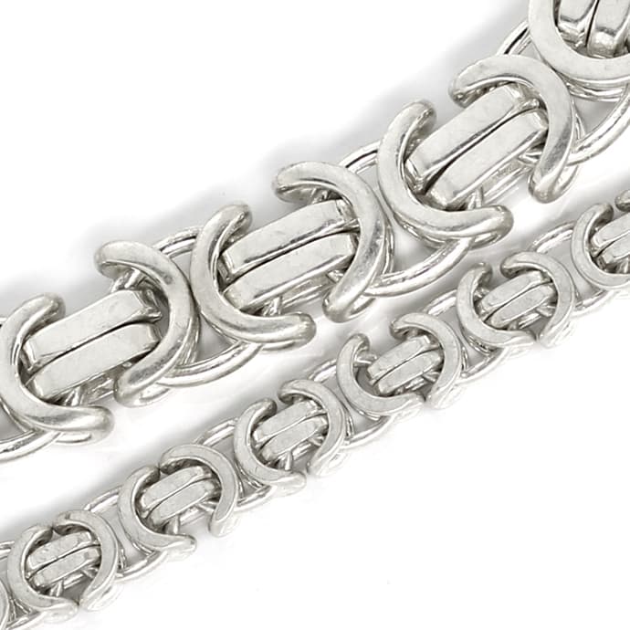 Foto 2 - Flache Königskette mit Armband in massiv 925er Sterling, R9930