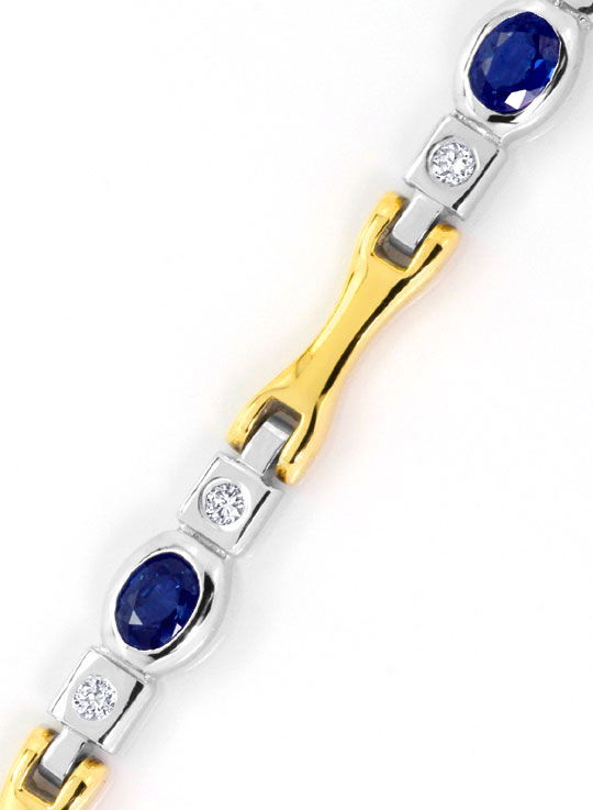 Foto 2 - Safir Brillant-Armband 1,80ct Safire Gelbgold-Weißgold, S4547
