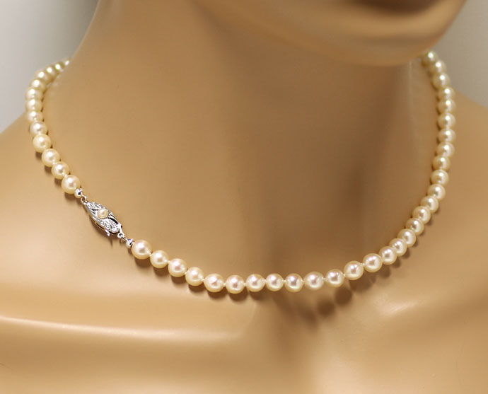 Foto 4 - Akoya Perlenkette in 6 6,5mm und 46cm Länge, 14K Schloß, S9227